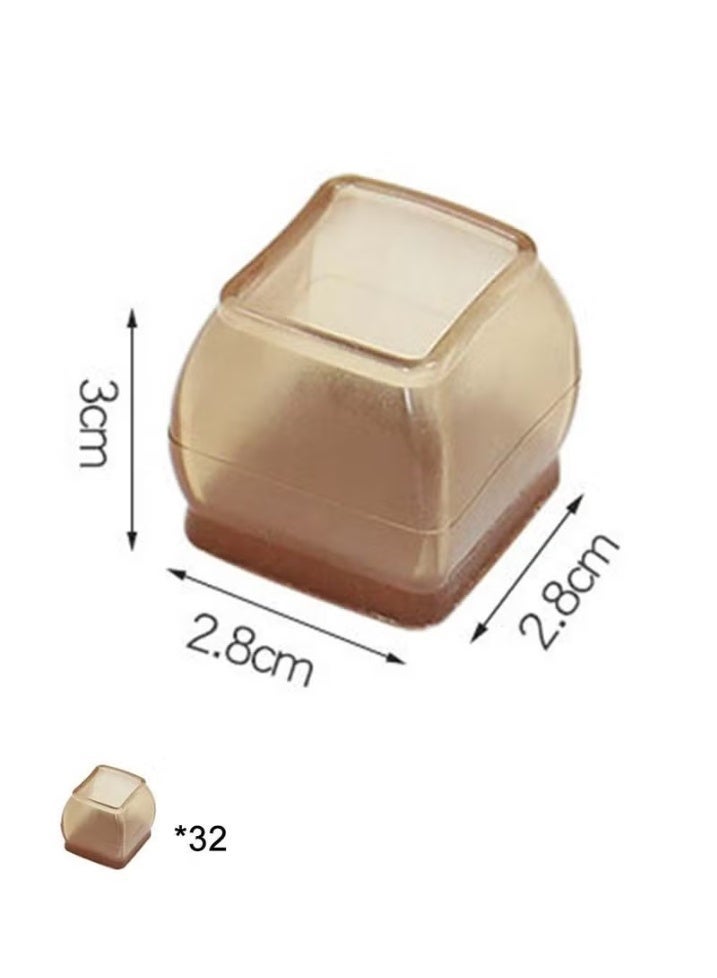32 حزمة سيليكون كرسي ساق واقي الأرضية, كرسي ساق واقي للأرضيات الخشبية الصلبة,سميكة المطاط كرسي القدم غطاء وسائد,حماية الأثاث الأرضيات الخشبية من الخدش والحد من الضوضاء - Image 2